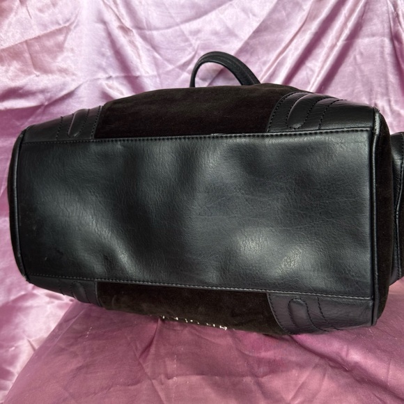 VINTAGE Juicy Couture Daydreamer Black Velour Tote Bag - Picture 6 of 16